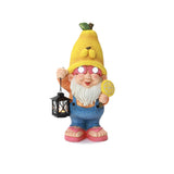 Solar Garden Statue Gnome with Lights, 18'' H