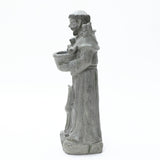 Saint Francis Outdoor Garden Statue with Birdfeeder Bowl, 27.5"
