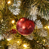 Pre-Lit Pine Christmas Tree with Snowflake Potted,5Ft