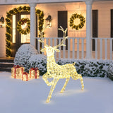 Christmas Outdoor Deer Decoration with Light and Timer, 13"H