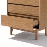 Eric oak finish 5-drawer dresser