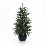 Pre-Lit Green Artificial Pine Christmas Tree ,4ft