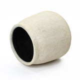 Cement Beige Round Plant Pot with Drainage Hole, 16'' Dia