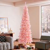 pink-christmas-tree-with-300-warm-white-led-lights