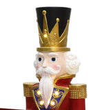 Christmas Red Soldier Nutcracker with Tray & Lights, 2ft