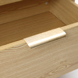 Oak Nightstand with Drawers, 21.6'' H