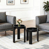 Black Nesting Side Tables Set of 2