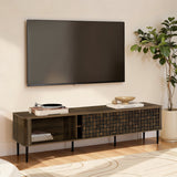 Kairo Modern Walnut TV Stand with Sliding Doors for TVs up to 75''