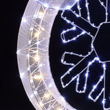 Christmas Snowflake Wreath Holiday Decor With Light, 3ft