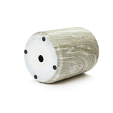 Marbled Green & White Outdoor Round Patio Side Table,14.25'' Dia