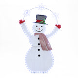 Pre-Lit Snowman Holiday Decoration with Snowflake Arch, 5ft
