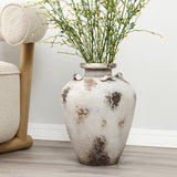 Rustic tall round vase