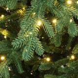 Pre-Lit Green Fir Christmas Tree with Metal Stand,7Ft