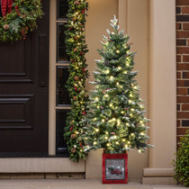 5-ft-Mixed-Needle-Artifical-pre-lit--potted-Christmas-tree-perfect-for-front-entrance