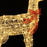 Holiday Deer Decoration with Timer and Lights, Set of 3
