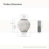 Mottled Handcrafted Round Cement Flower Vase,10.8''