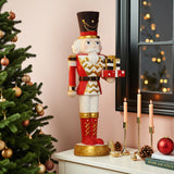 Christmas Nutcracker Soldier Decor Red with Lights, 2ft