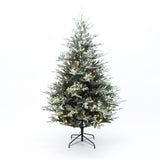Pre-Lit Green Fir Christmas Tree with Metal Stand,7Ft