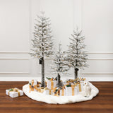Artificial Tree Christmas with Lights & Stand,set of 3