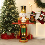 Christmas Red Soldier Nutcracker with Tray & Lights, 4ft