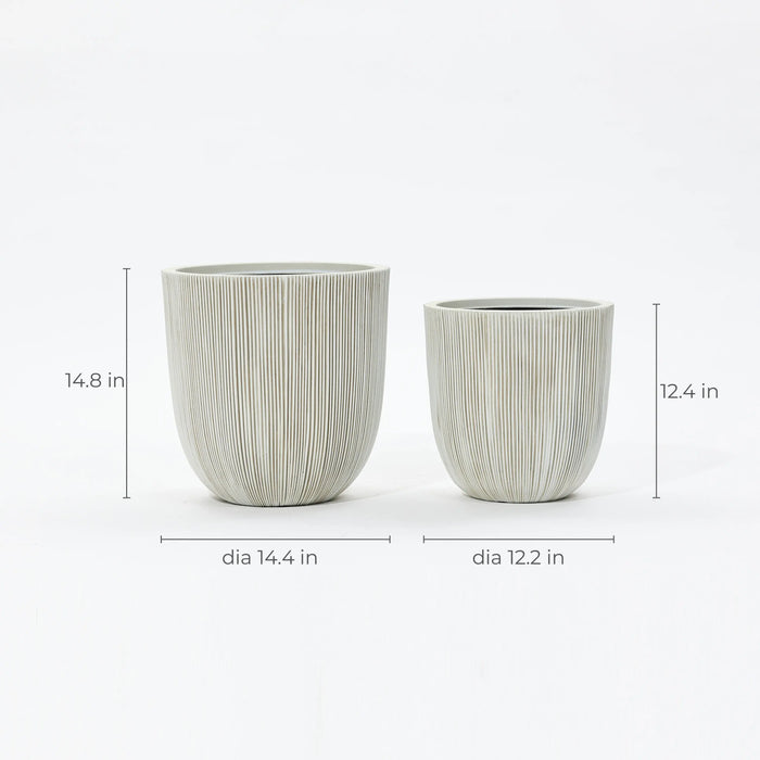 Buy Stylish Outdoor Planter Sets | Palermo Striped Design – LuxenHome