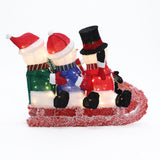Snowman Family Trio Lights Outdoor Holiday Decoration, 12"H