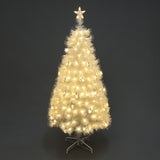 Pre-Lit White Fiber Optic Christmas Tree,5Ft