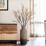 Brown Ombre Terracotta Vase – 18.7″ Narrow Rustic Decorative Accent