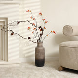 Brown Ombre Tall Terracotta Vase, 14.8" h