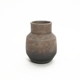 Brown ombre round Terracotta Vase, 11.1" h