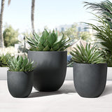 Essentia indoor/outdoor planter, round, medium