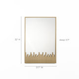 Cityscape Gold Frame Rectangular Wall Mirror