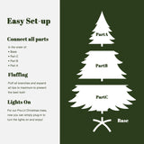 7ft Pre-Lit Snow-Flocked Artificial Christmas Tree - LuxenHome