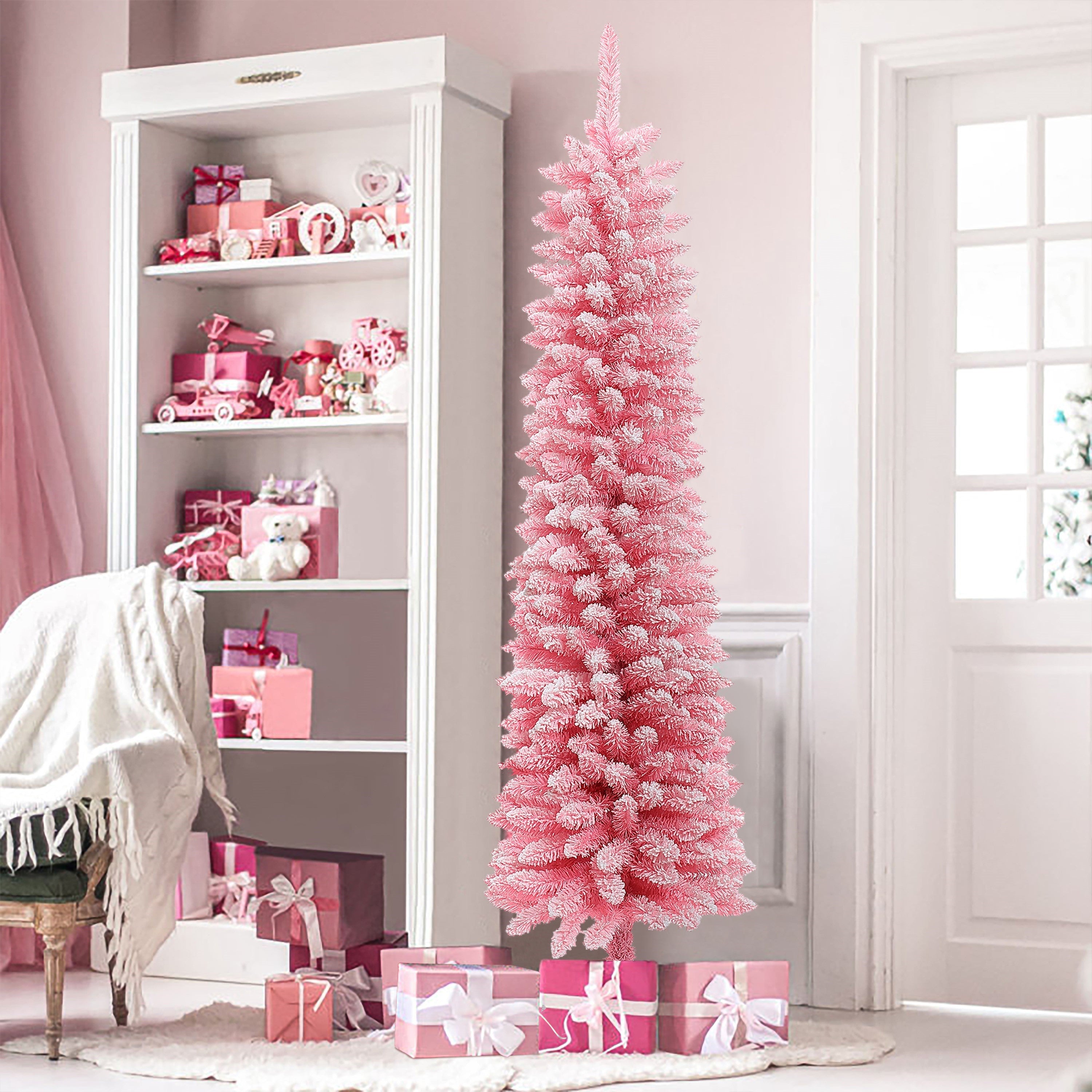 pink-pencil-artificial-christmas-tree-is-a-show-stopper