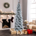 6.8ft-tall-pencil-slim-artificial-snow-flocked-christmas-tree