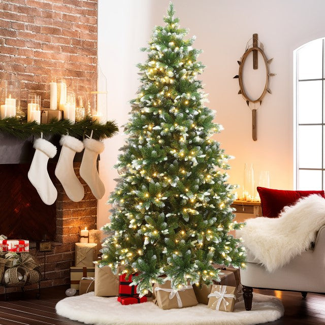 artificial-large-christmas-tree-with-led-is-easy-to-stand-beside-the-closet