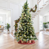 Pre-Lit Christmas Snow-Flocked Christmas Tree, 7.5ft