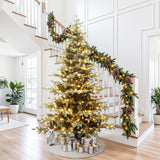 Pre-Lit Gold Christmas Tree with Stand,7ft