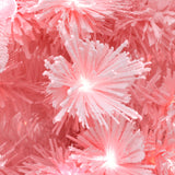 Pre-Lit Fiber Optic Pink Christmas Tree with lights,6ft