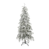 Pre-Lit Slim Cedar Christmas Tree with Stand,6.5ft