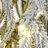 Pre-Lit Slim Cedar Christmas Tree with Stand,6.5ft