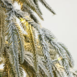 Pre-Lit Snowy Slim Artificial Cedar Christmas Tree, 7.5ft