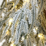 Pre-Lit Snowy Slim Artificial Cedar Christmas Tree, 7.5ft