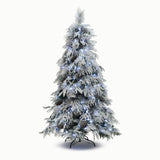 Pre-Lit Artificial Branches Snowy Christmas Tree, 6ft