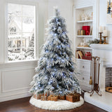 Pre-Lit Artificial Branches Snowy Christmas Tree, 6ft