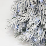 Pre-Lit Artificial Branches Snowy Christmas Tree, 6ft