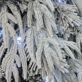 Pre-Lit Artificial Branches Snowy Christmas Tree, 6ft
