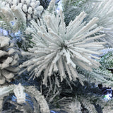 Pre-Lit Artificial Branches Snowy Christmas Tree, 6ft
