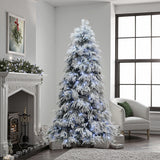 Pre-Lit Full Pine Christmas Tree with Pinecone,7Ft