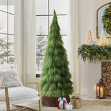 Holiday Green Pampas Grass Christmas Tree Tree,6ft